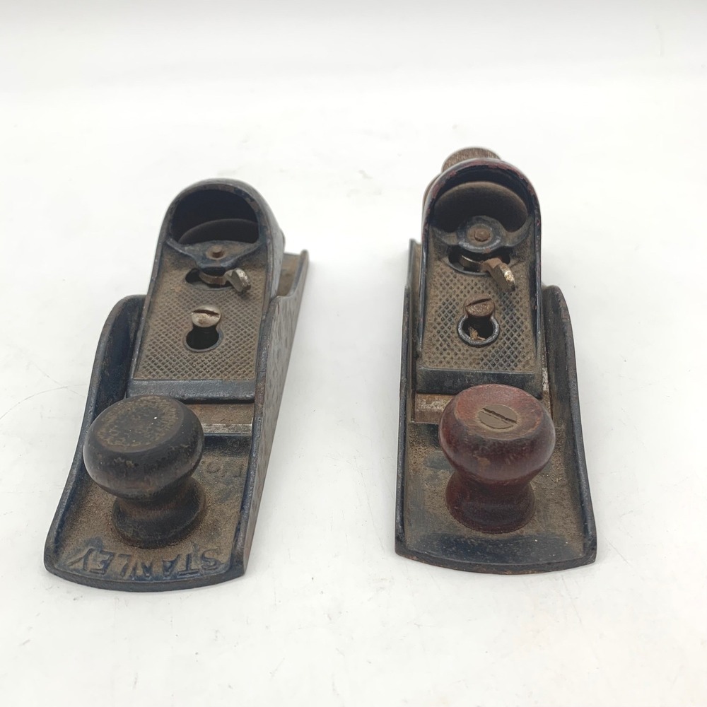 Vintage Block Plane Lot - Stanley No 220 & Complete Unmarked Hand Plane